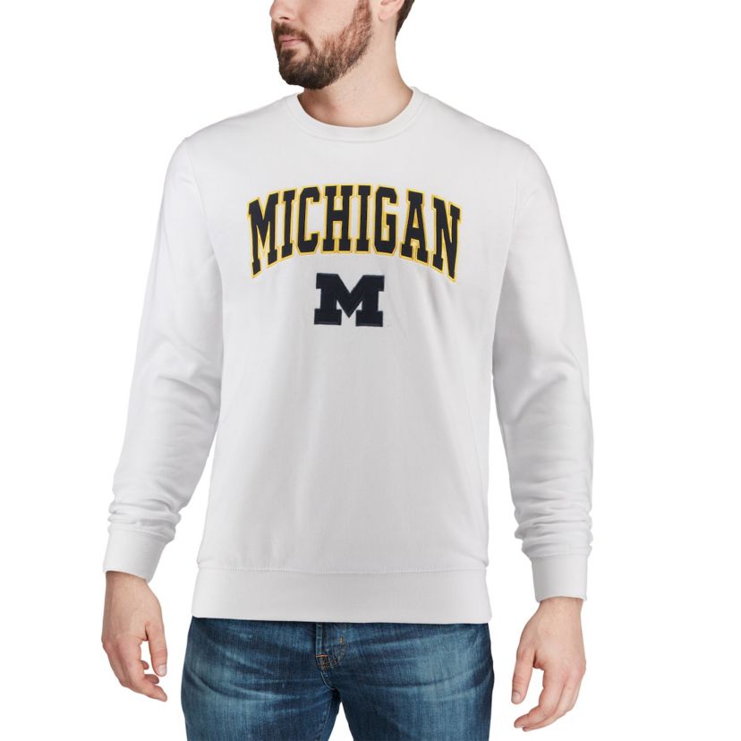 NCAA Michigan Wolverines Arch & Logo Crew Neck Sweatshirt