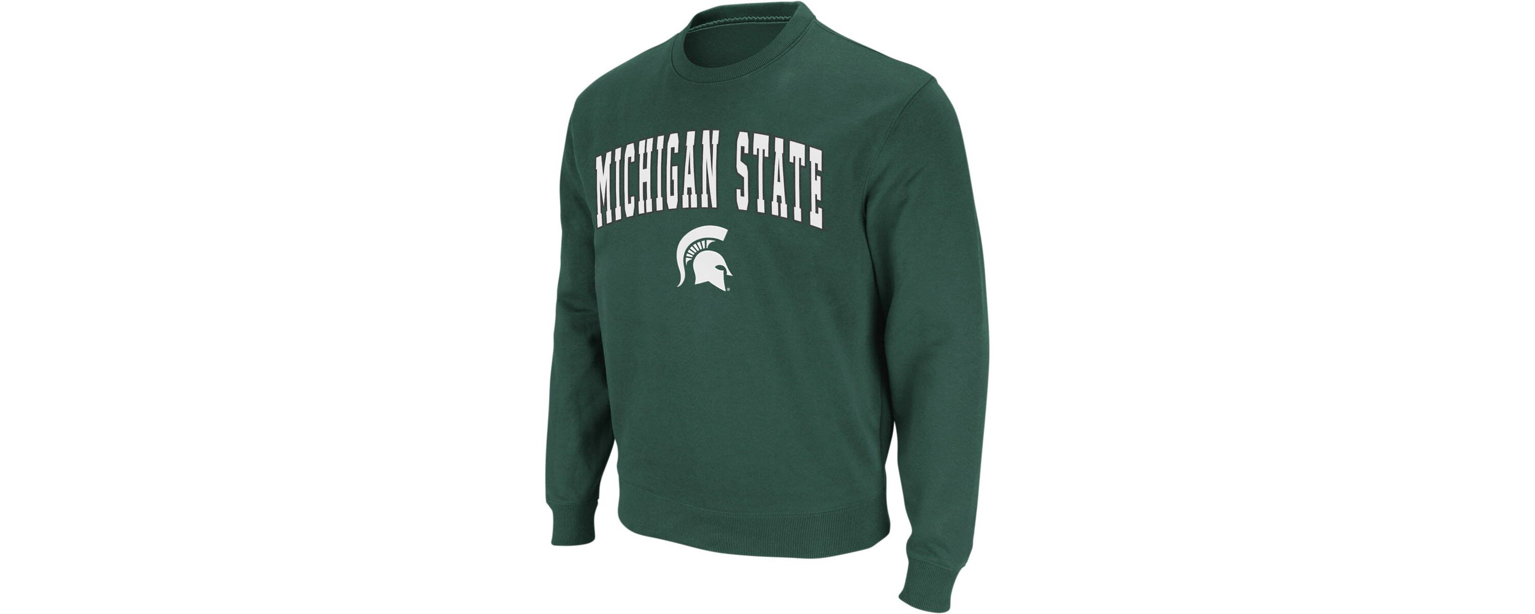 NCAA Michigan State Spartans Arch & Logo Crew Neck Sweatshirt
