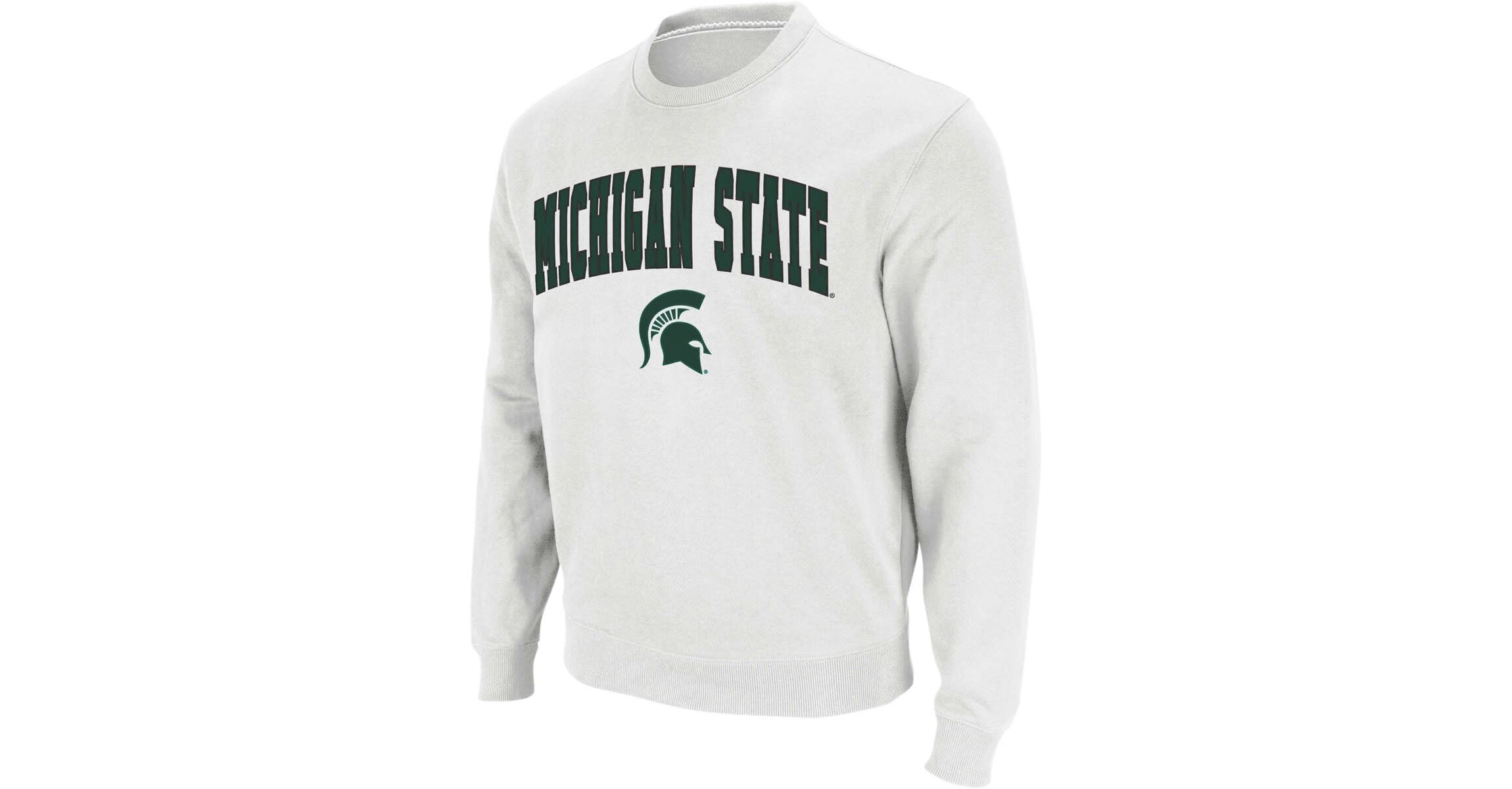 NCAA Michigan State Spartans Arch & Logo Crew Neck Sweatshirt