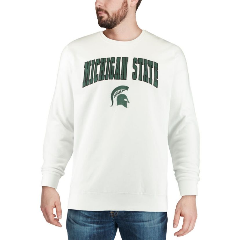 NCAA Michigan State Spartans Arch & Logo Crew Neck Sweatshirt
