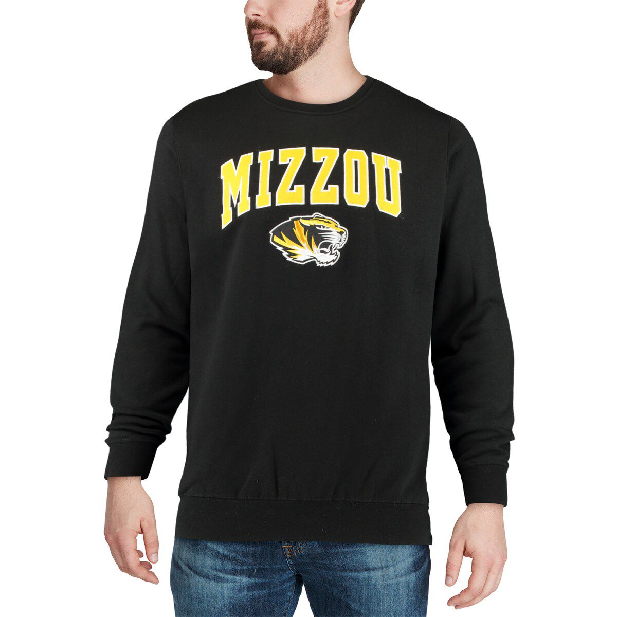 NCAA Missouri Tigers Arch & Logo Crew Neck Sweatshirt