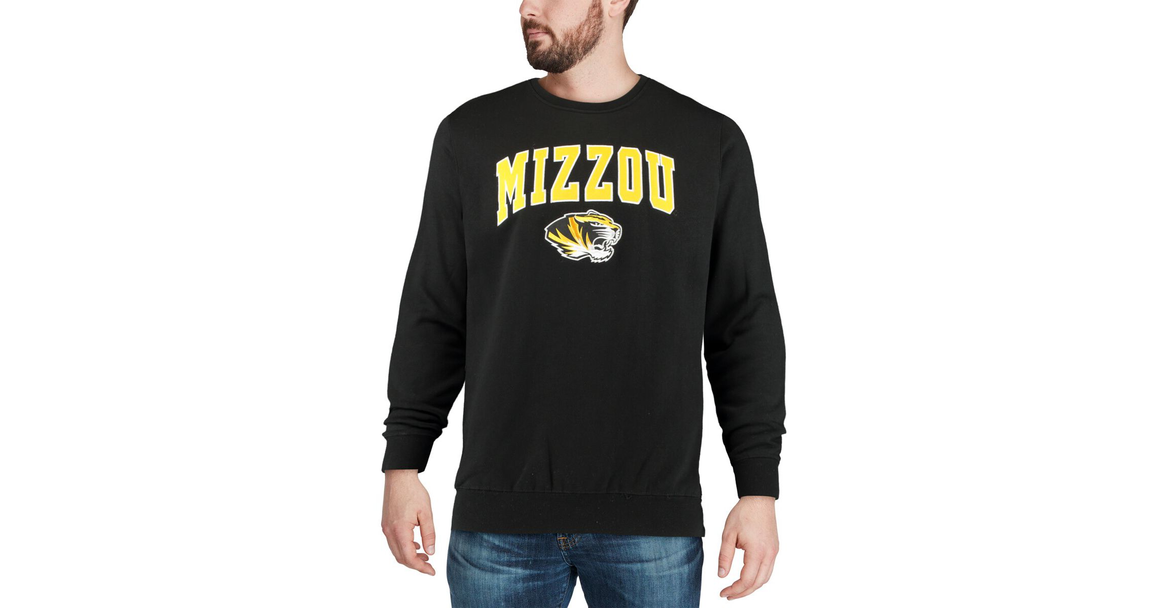 NCAA Missouri Tigers Arch & Logo Crew Neck Sweatshirt