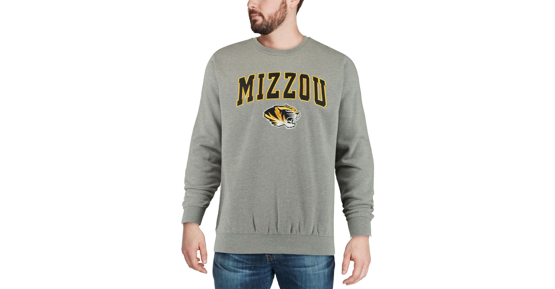 NCAA Missouri Tigers Arch & Logo Crew Neck Sweatshirt