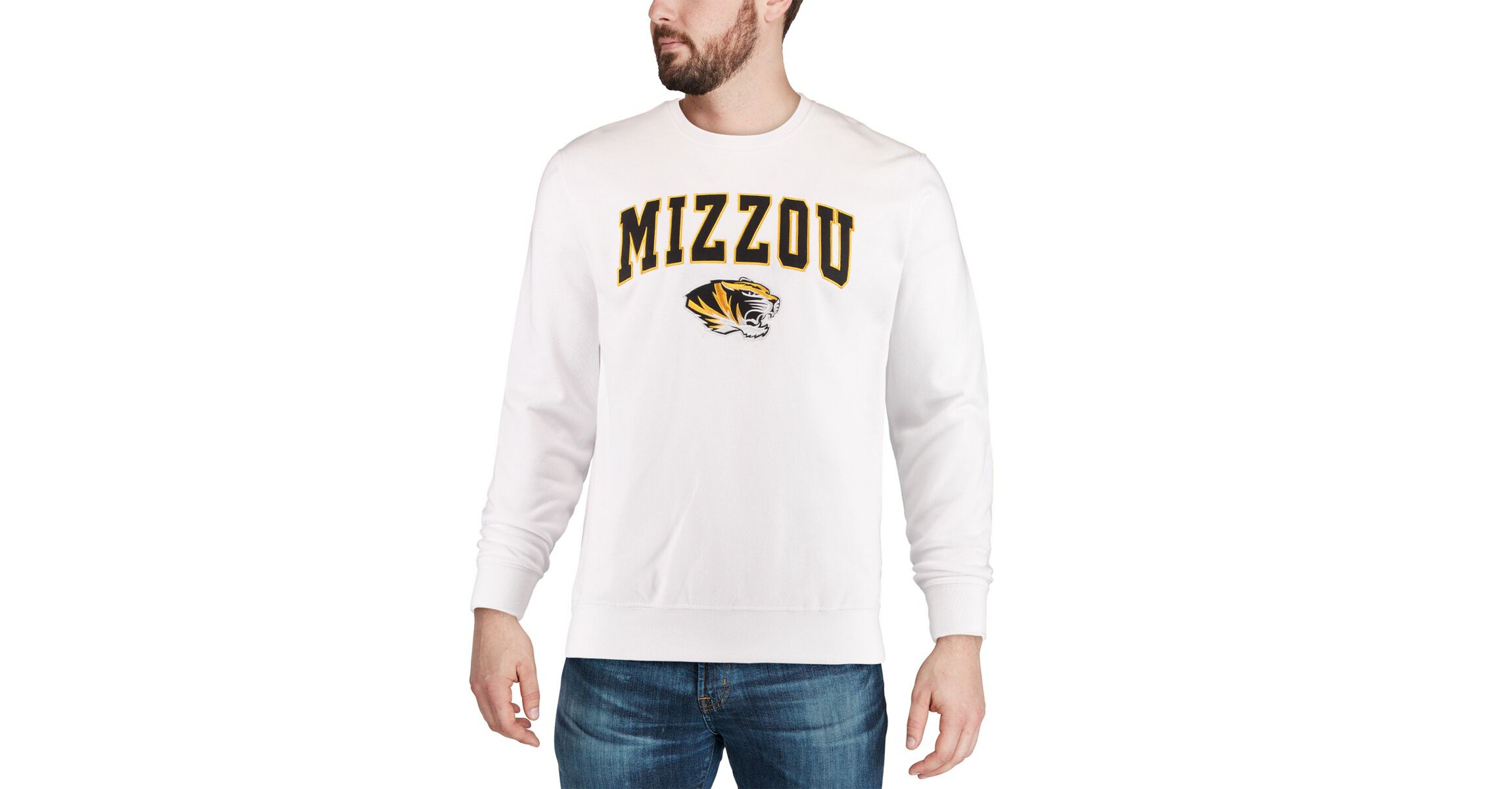 NCAA Missouri Tigers Arch & Logo Crew Neck Sweatshirt