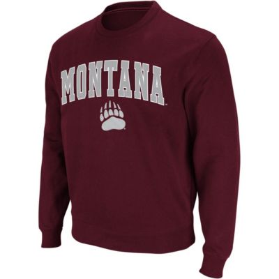 Colosseum Men's NCAA Montana Grizzlies Arch & Logo Crew Neck Sweatshirt, XL