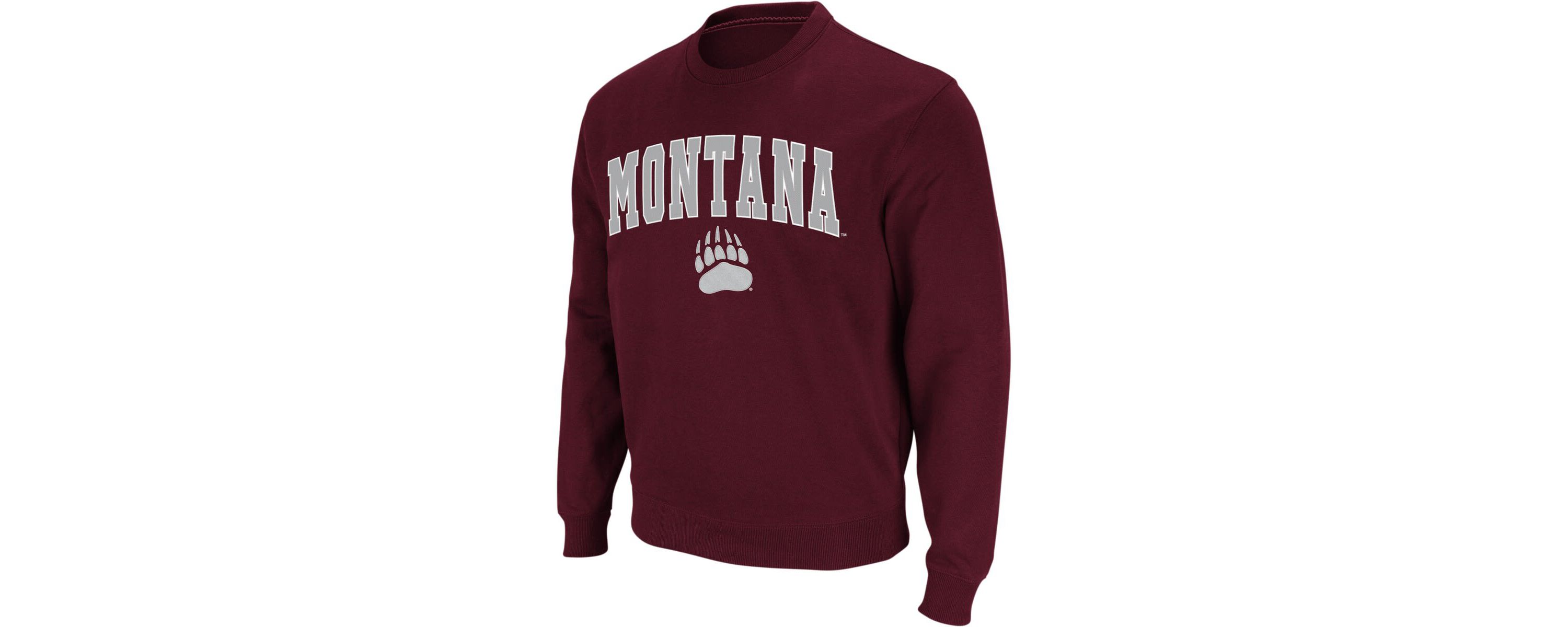 NCAA Montana Grizzlies Arch & Logo Crew Neck Sweatshirt