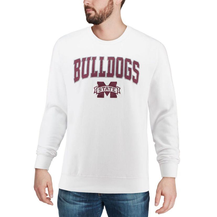 NCAA Mississippi State Bulldogs Arch & Logo Crew Neck Sweatshirt