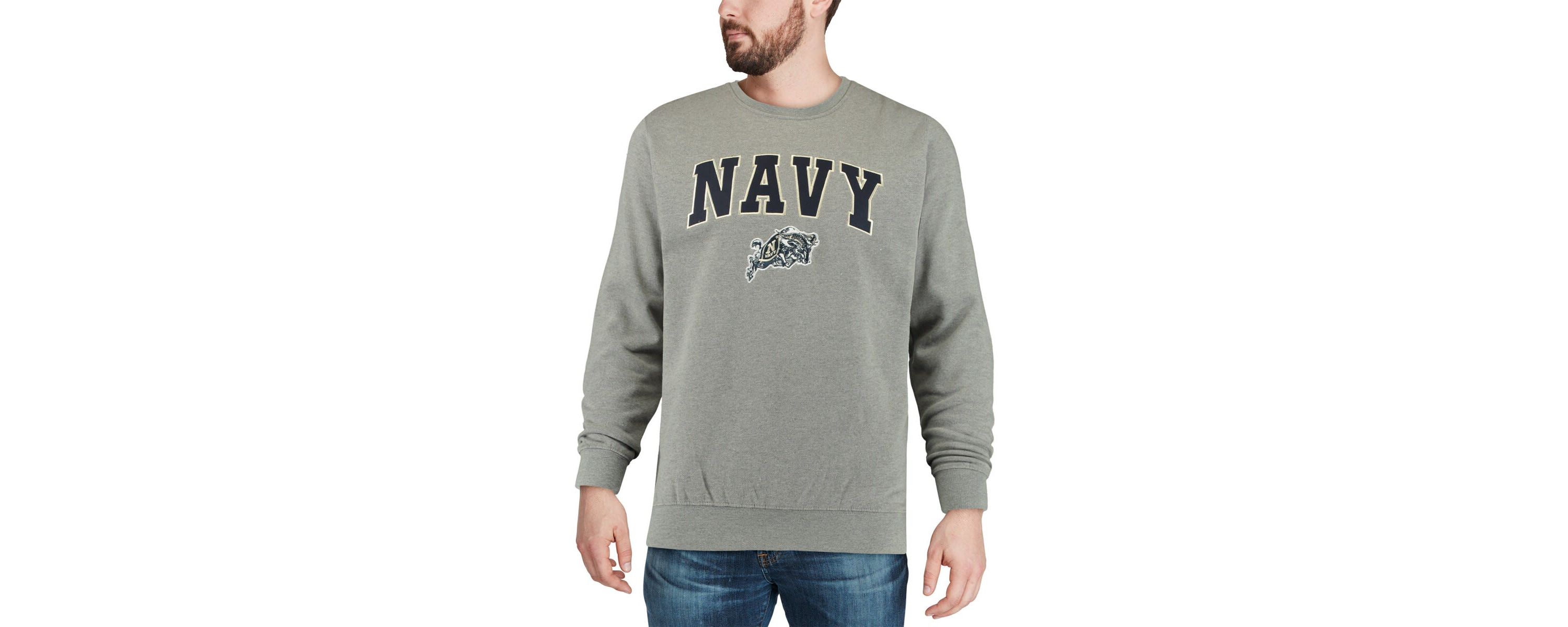 Navy Midshipmen NCAA Midshipmen Arch & Logo Crew Neck Sweatshirt
