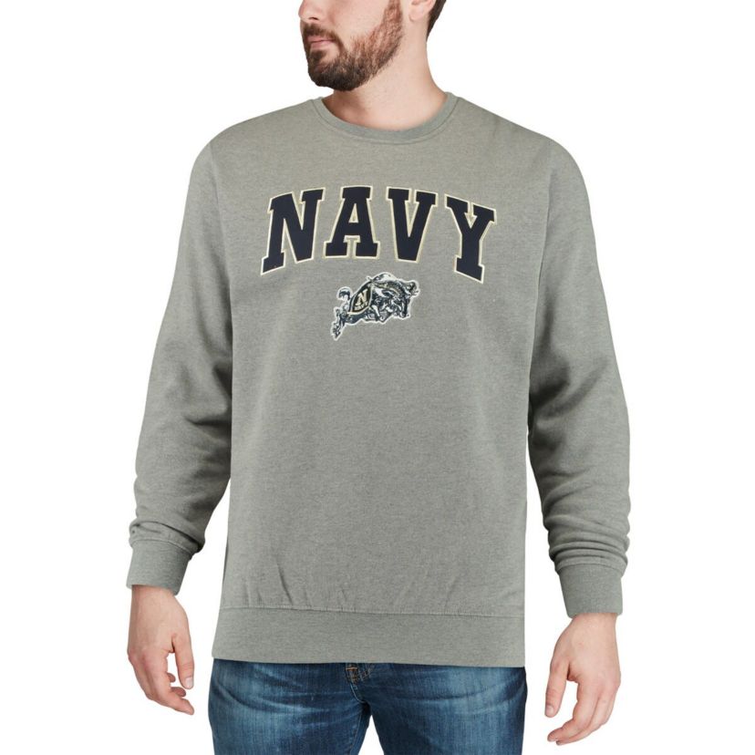 Navy Midshipmen NCAA Midshipmen Arch & Logo Crew Neck Sweatshirt