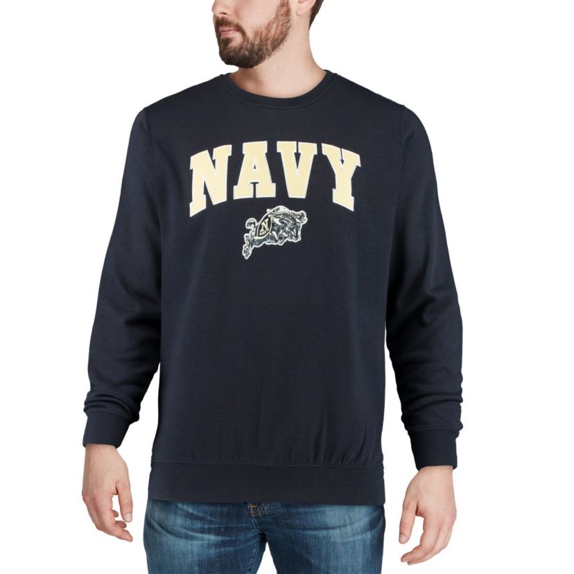Navy Midshipmen NCAA Midshipmen Arch & Logo Crew Neck Sweatshirt