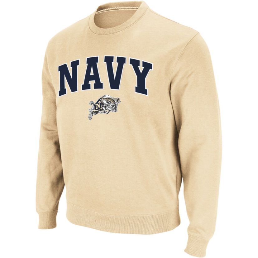 Navy Midshipmen NCAA Midshipmen Arch & Logo Crew Neck Sweatshirt