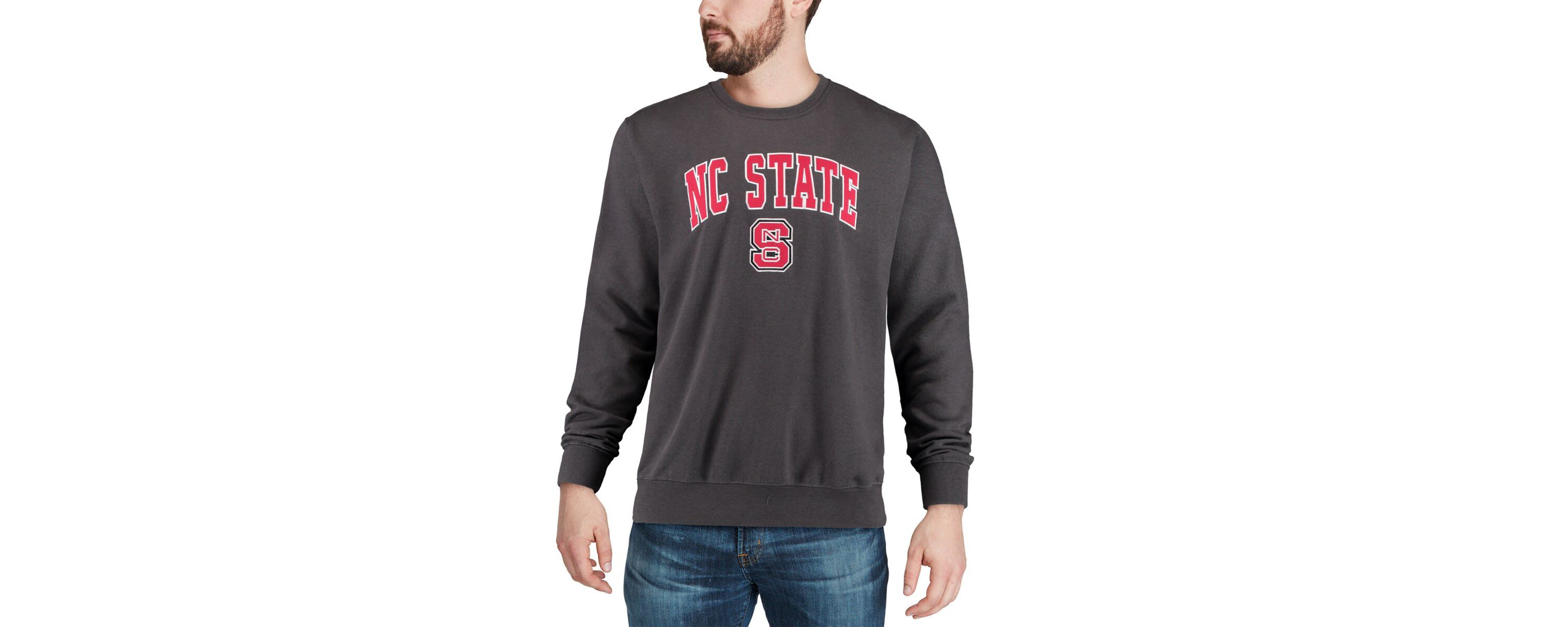 NCAA NC State Wolfpack Arch & Logo Crew Neck Sweatshirt