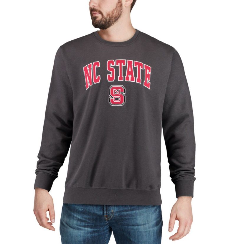 NCAA NC State Wolfpack Arch & Logo Crew Neck Sweatshirt