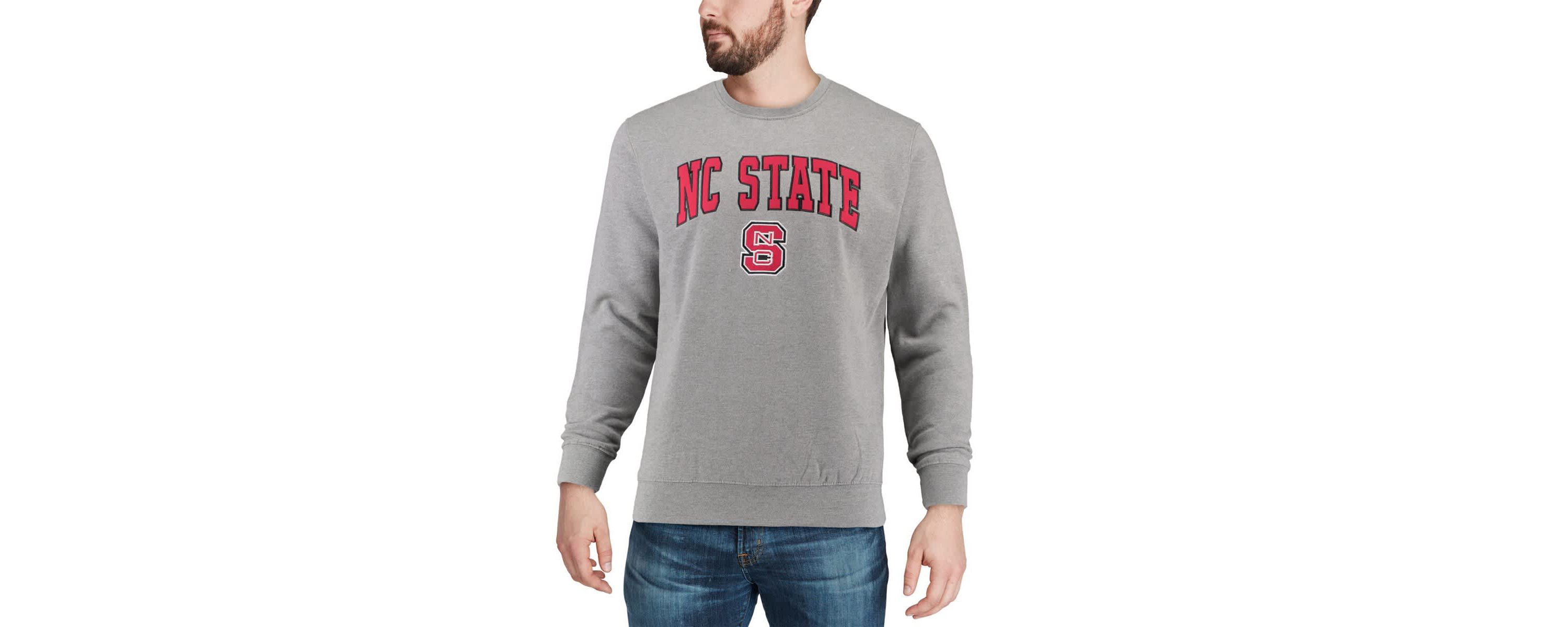 NCAA NC State Wolfpack Arch & Logo Crew Neck Sweatshirt
