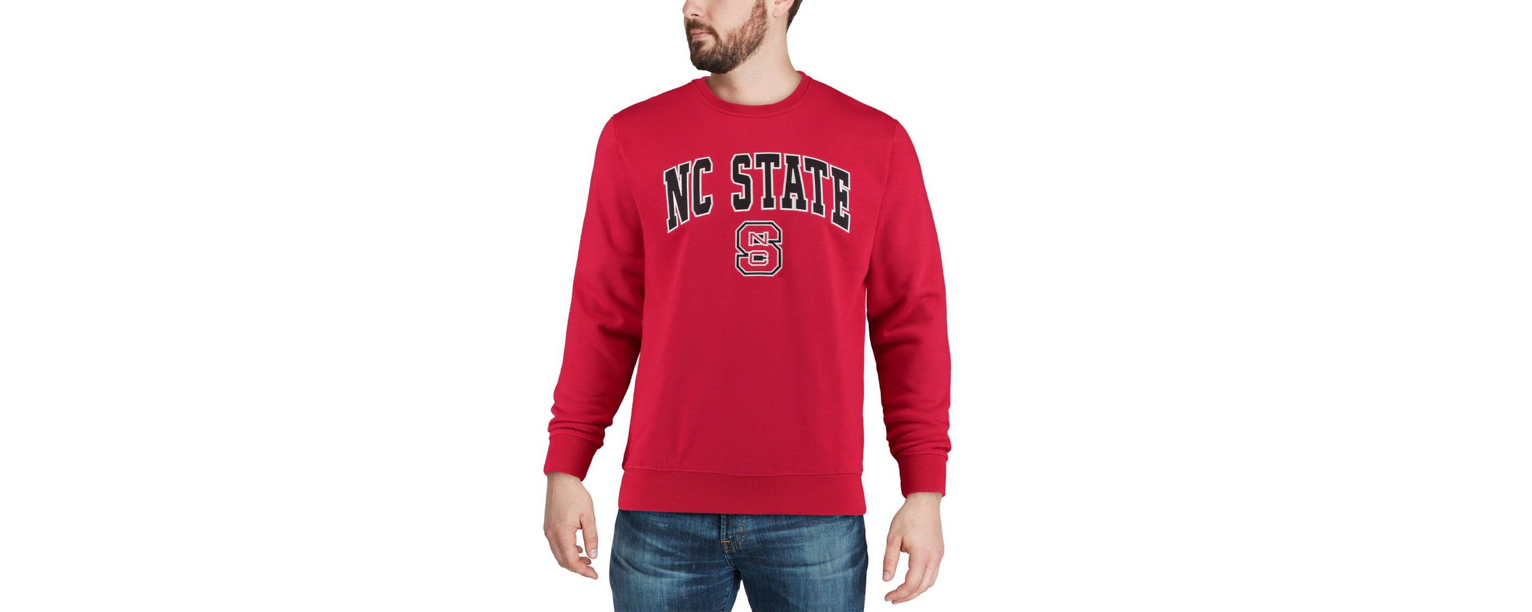 NCAA NC State Wolfpack Arch & Logo Crew Neck Sweatshirt