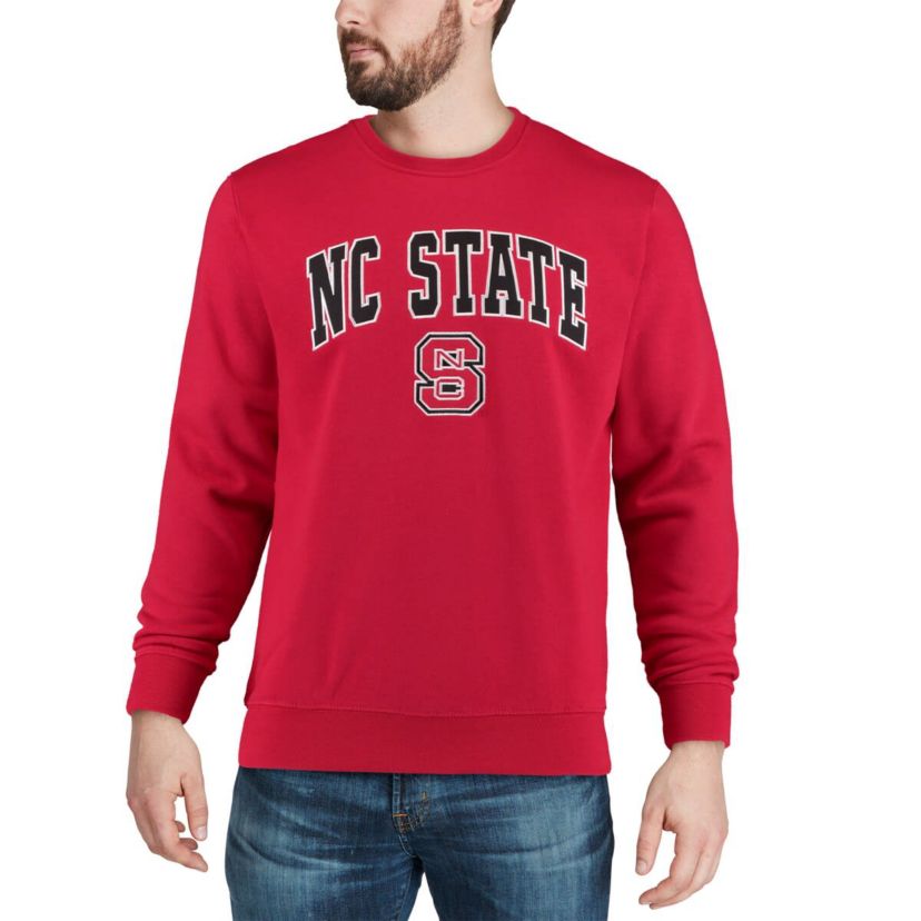 NCAA NC State Wolfpack Arch & Logo Crew Neck Sweatshirt