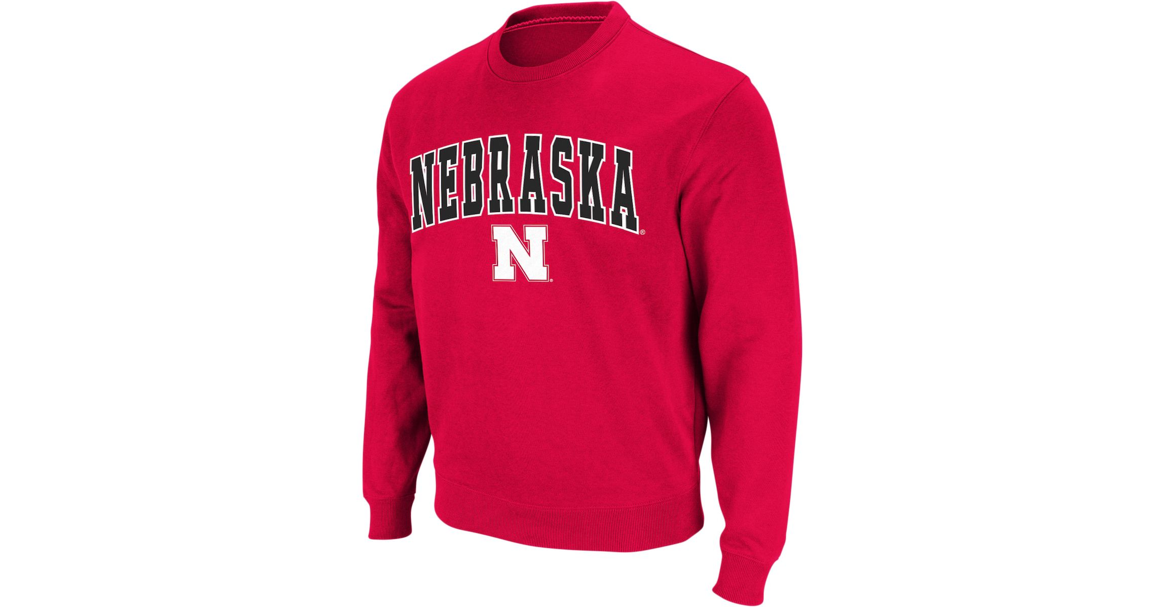 NCAA Nebraska Huskers Arch & Logo Crew Neck Sweatshirt