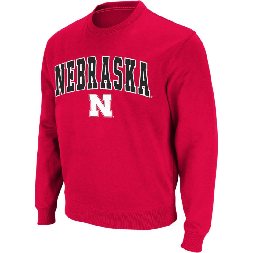 NCAA Nebraska Huskers Arch & Logo Crew Neck Sweatshirt