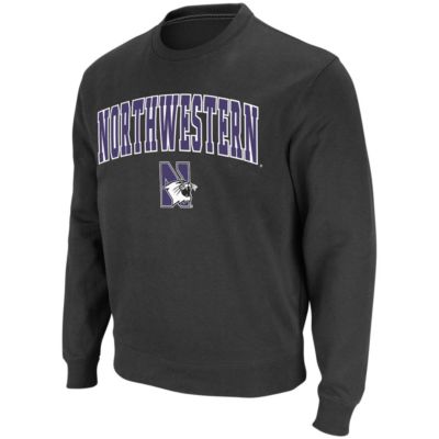 NCAA Northwestern Wildcats Arch & Logo Crew Neck Sweatshirt