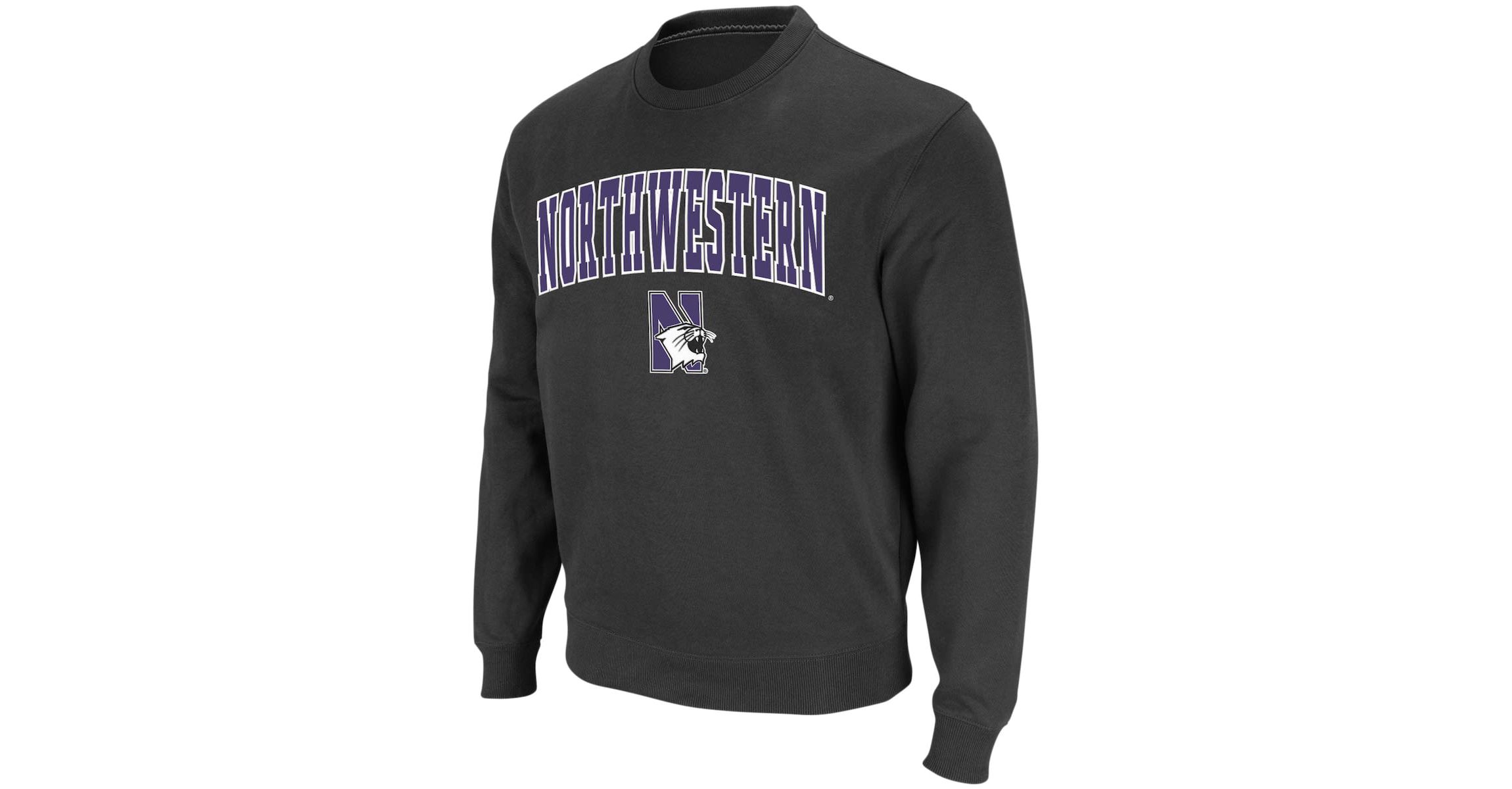 NCAA Northwestern Wildcats Arch & Logo Crew Neck Sweatshirt