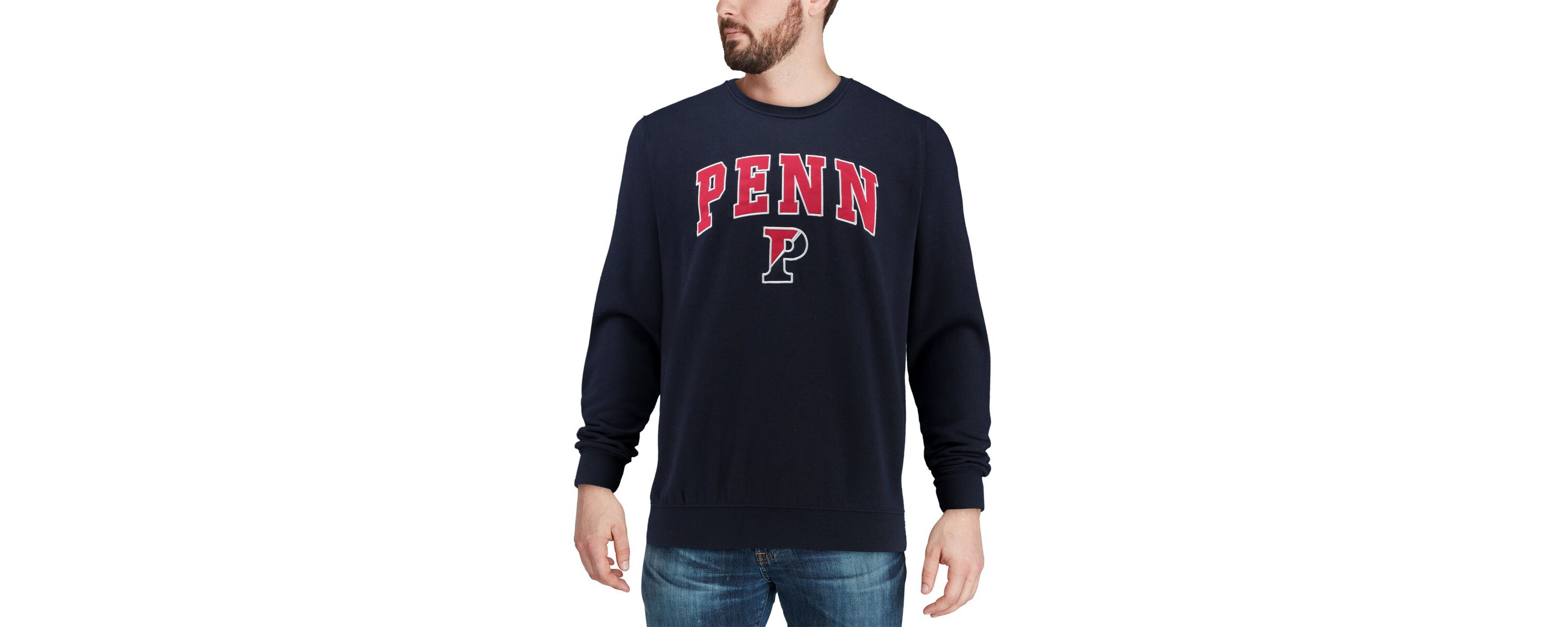 NCAA Pennsylvania Quakers Arch & Logo Crew Neck Sweatshirt