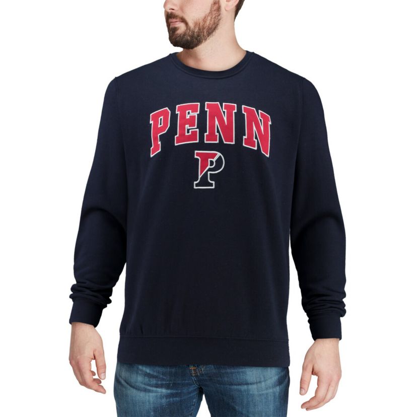 NCAA Pennsylvania Quakers Arch & Logo Crew Neck Sweatshirt