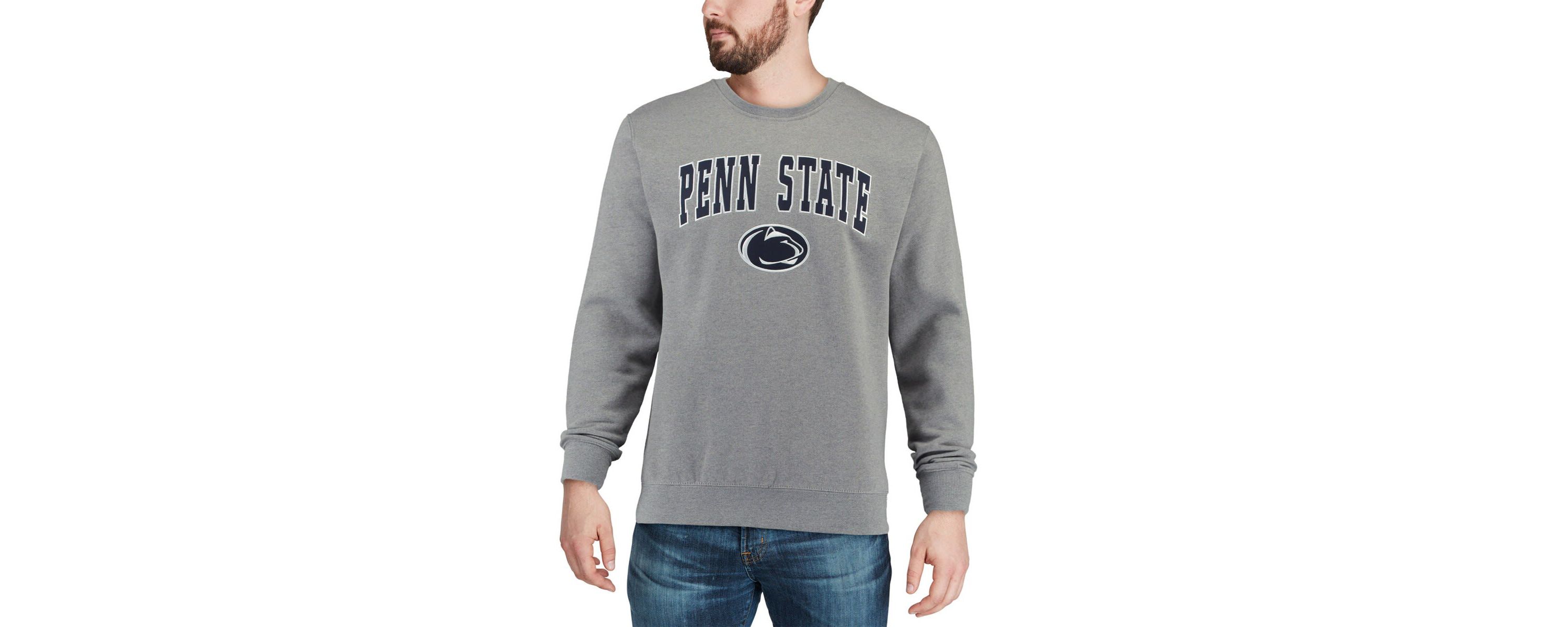NCAA Heather Penn State Nittany Lions Arch & Logo Crew Neck Sweatshirt