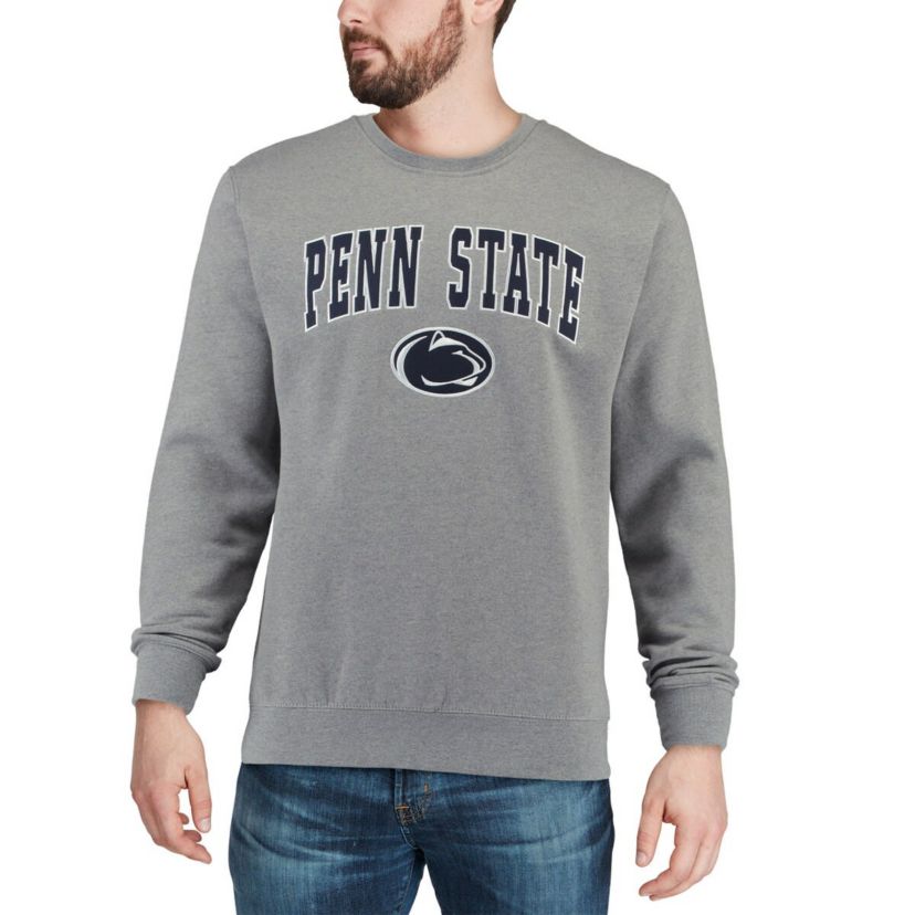 NCAA Heather Penn State Nittany Lions Arch & Logo Crew Neck Sweatshirt