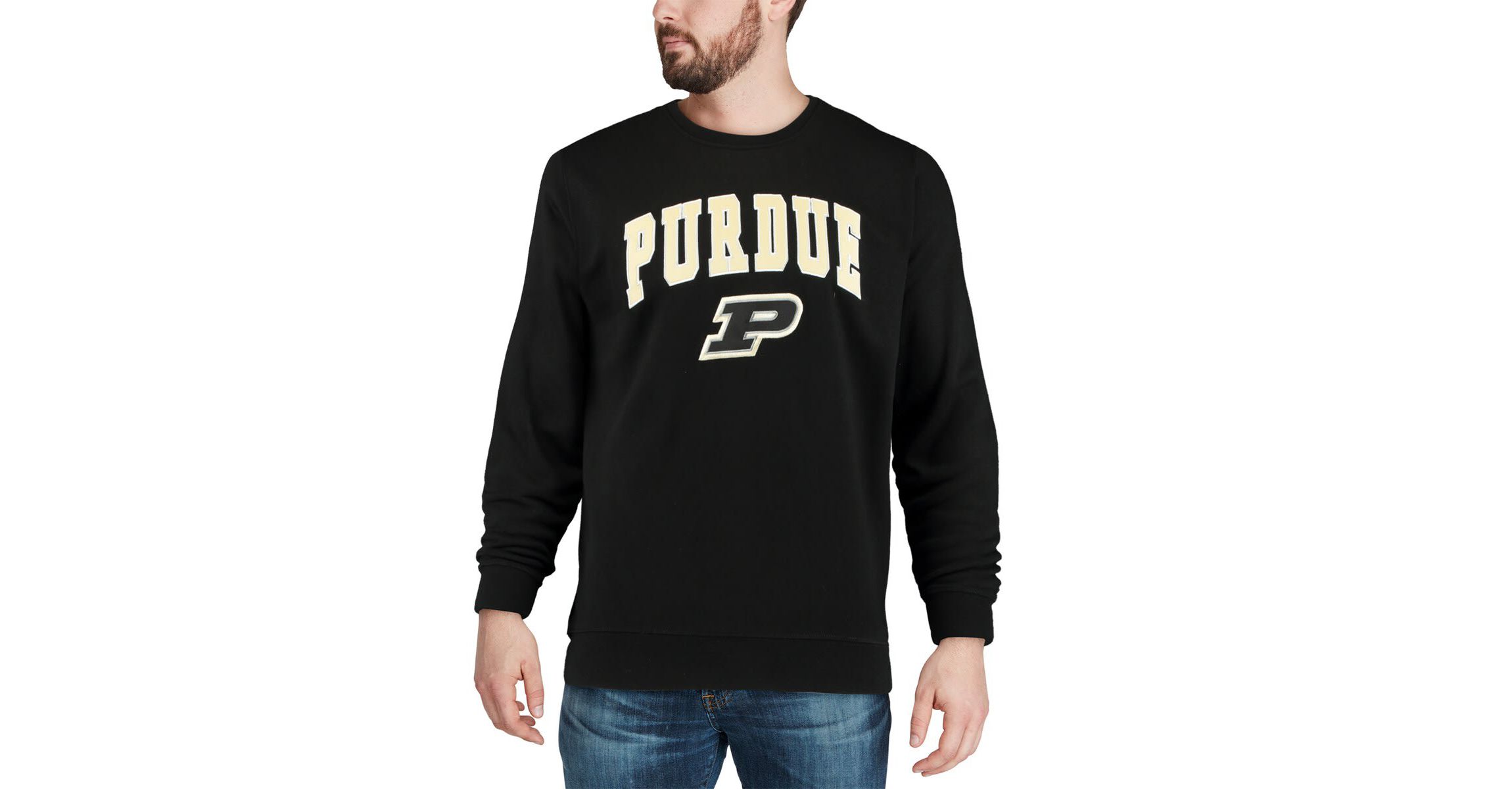 NCAA Purdue Boilermakers Arch & Logo Crew Neck Sweatshirt