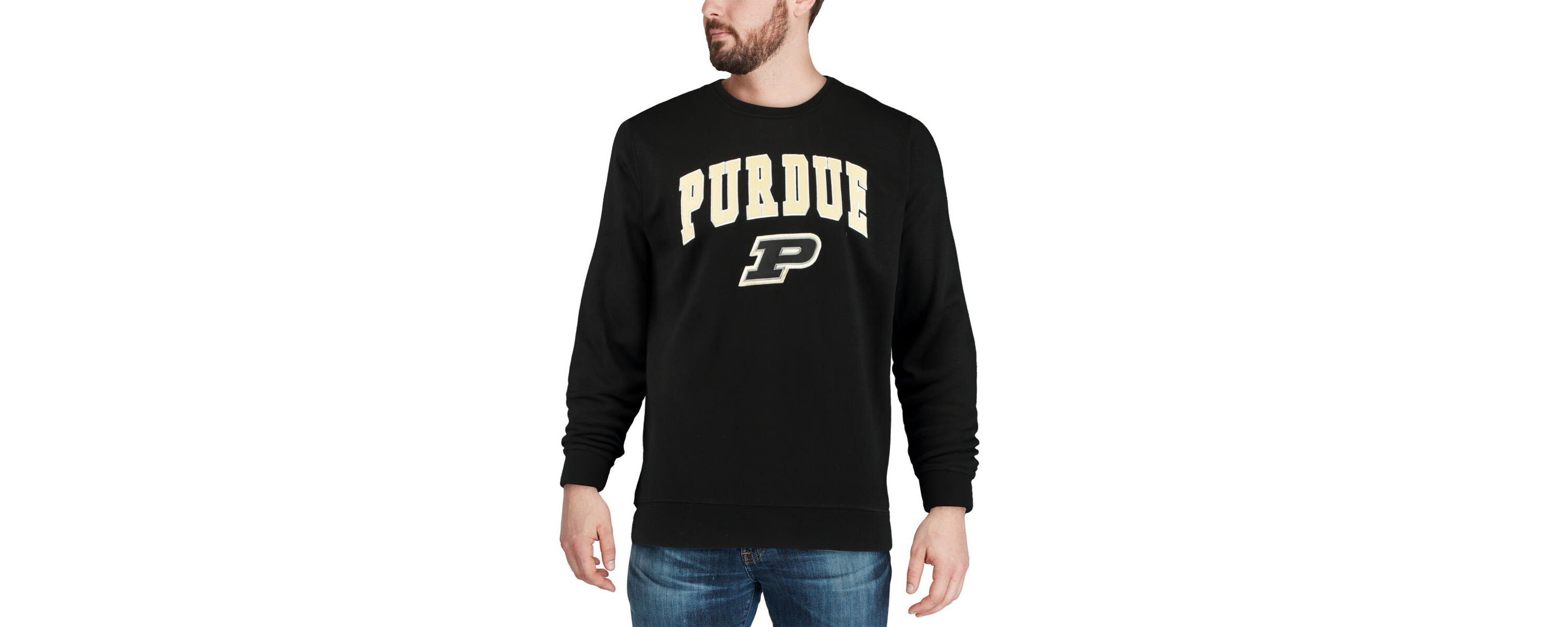 NCAA Purdue Boilermakers Arch & Logo Crew Neck Sweatshirt