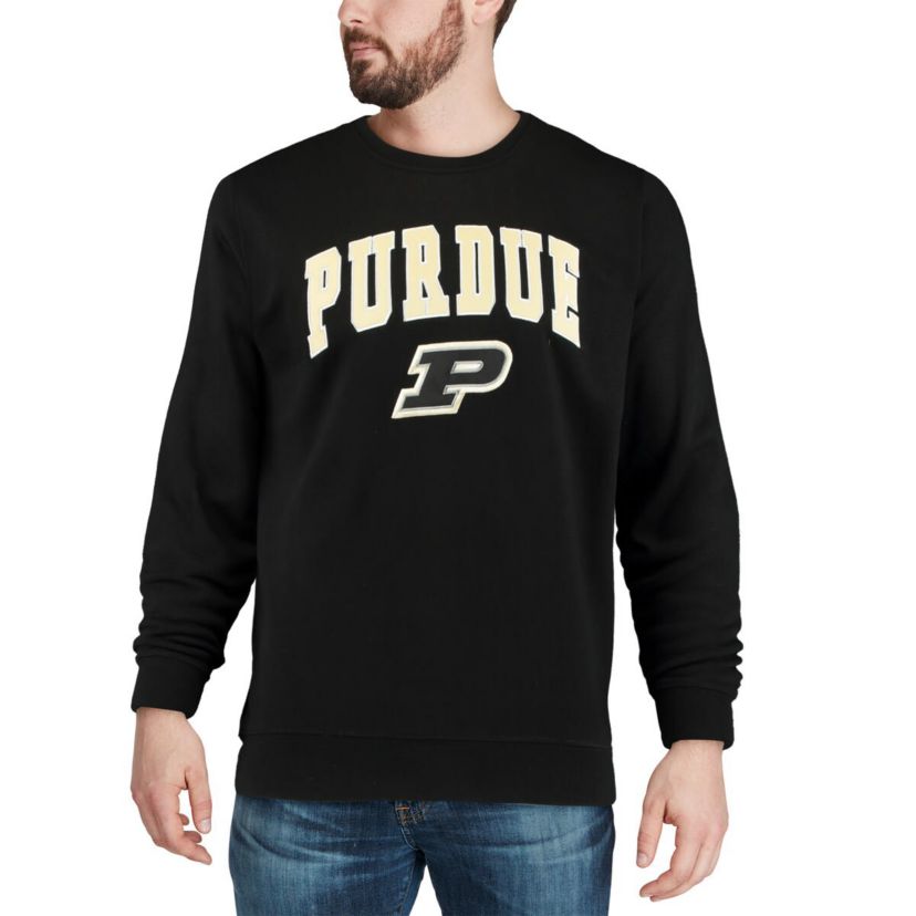 NCAA Purdue Boilermakers Arch & Logo Crew Neck Sweatshirt