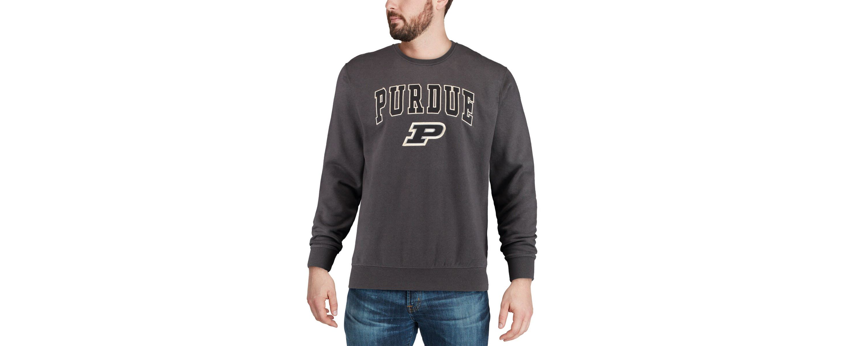NCAA Purdue Boilermakers Arch & Logo Crew Neck Sweatshirt