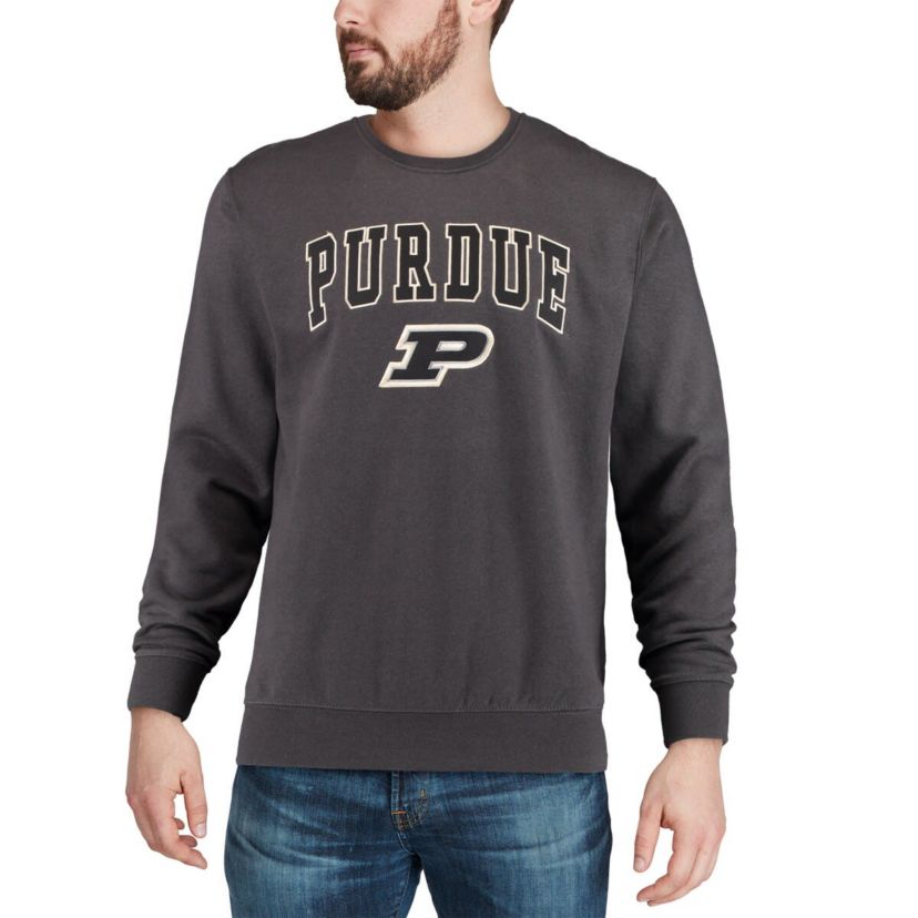 NCAA Purdue Boilermakers Arch & Logo Crew Neck Sweatshirt
