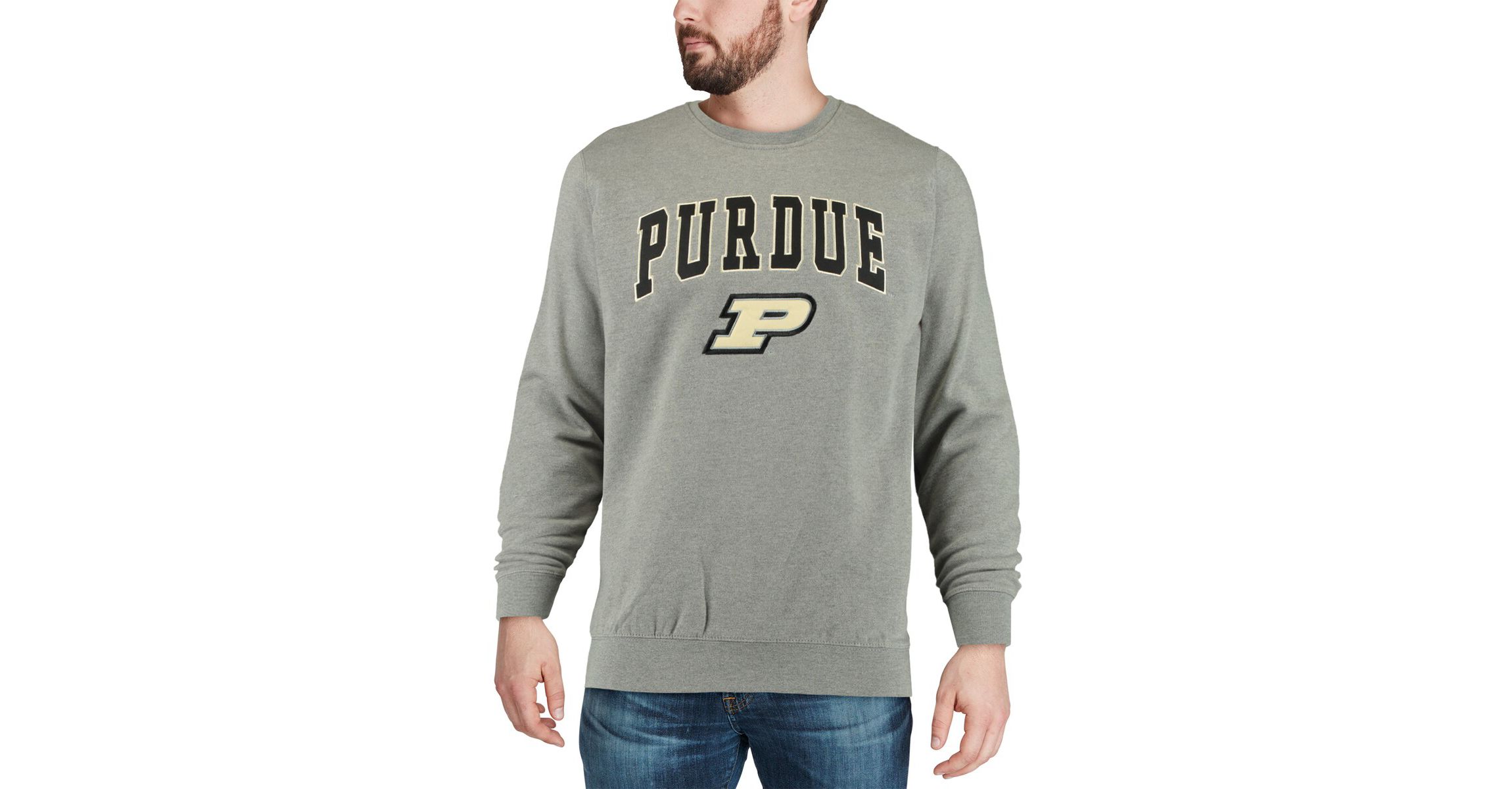 NCAA Purdue Boilermakers Arch & Logo Crew Neck Sweatshirt