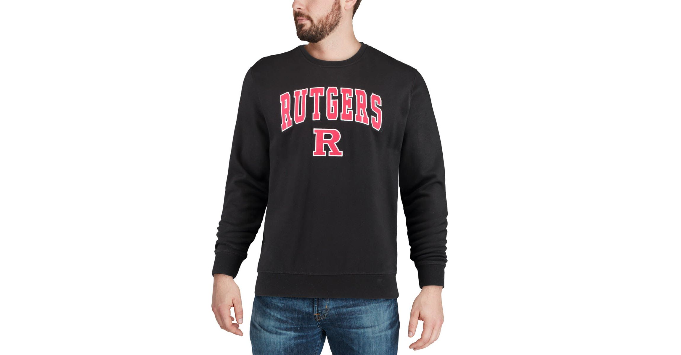 Rutgers Scarlet Knights NCAA Rutgers Knights Arch & Logo Crew Neck Sweatshirt