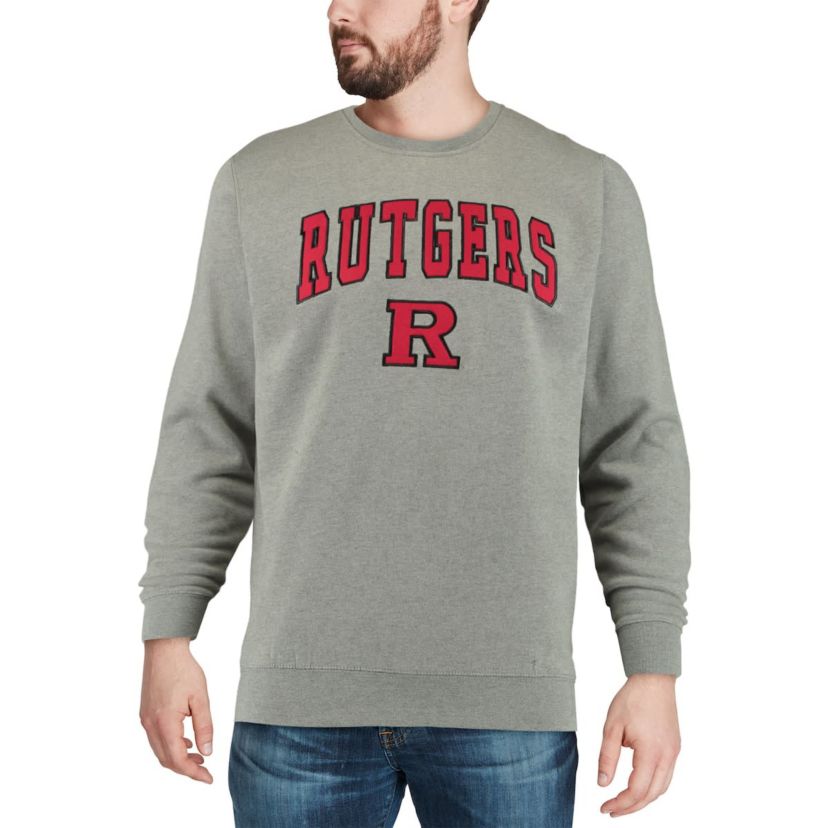 Rutgers Scarlet Knights NCAA Rutgers Knights Arch & Logo Crew Neck Sweatshirt