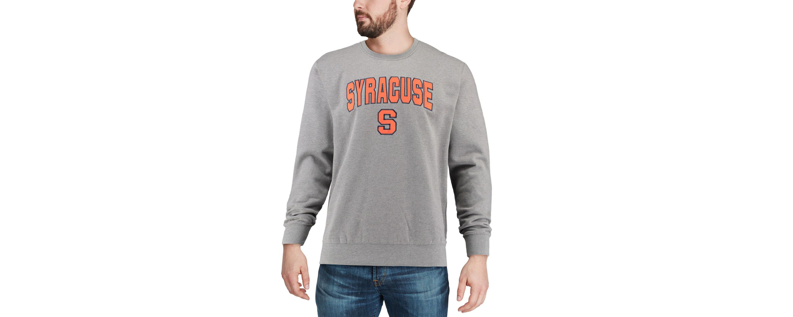 Syracuse Orange NCAA Syracuse Arch & Logo Crew Neck Sweatshirt