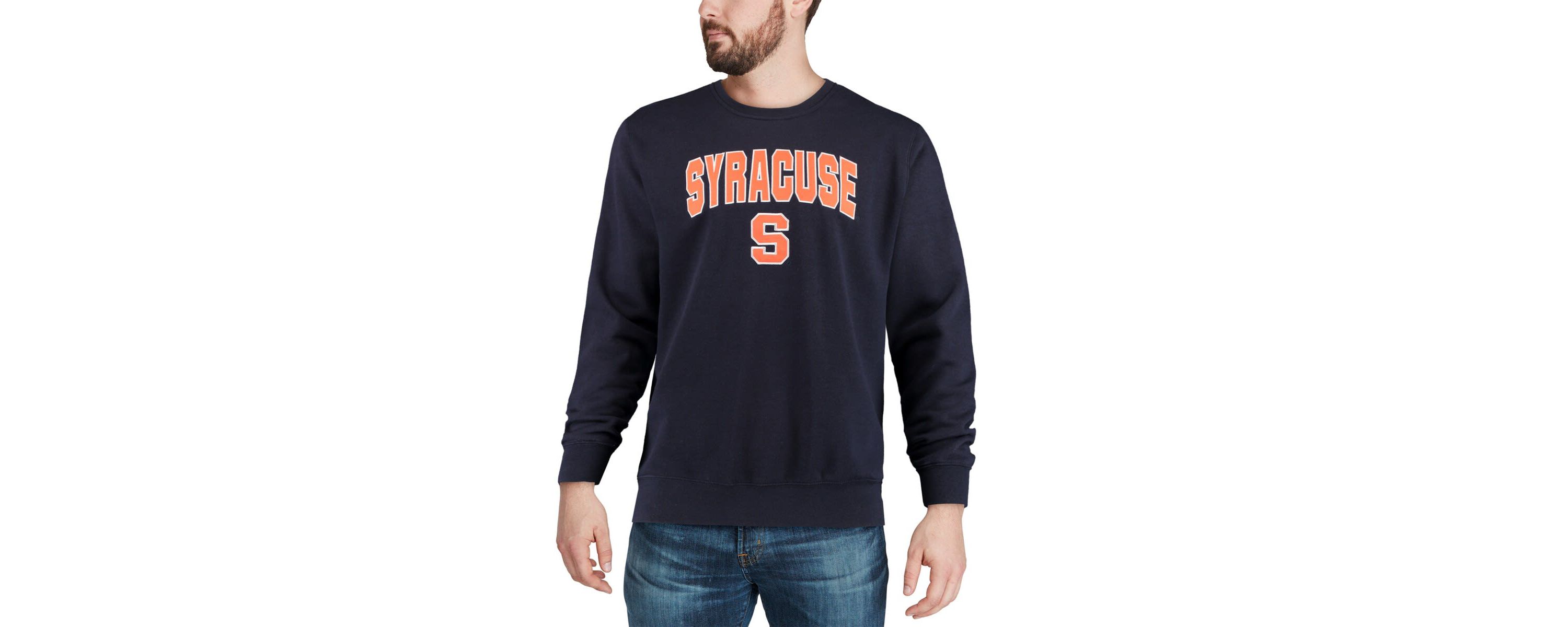 Syracuse Orange NCAA Syracuse Arch & Logo Crew Neck Sweatshirt