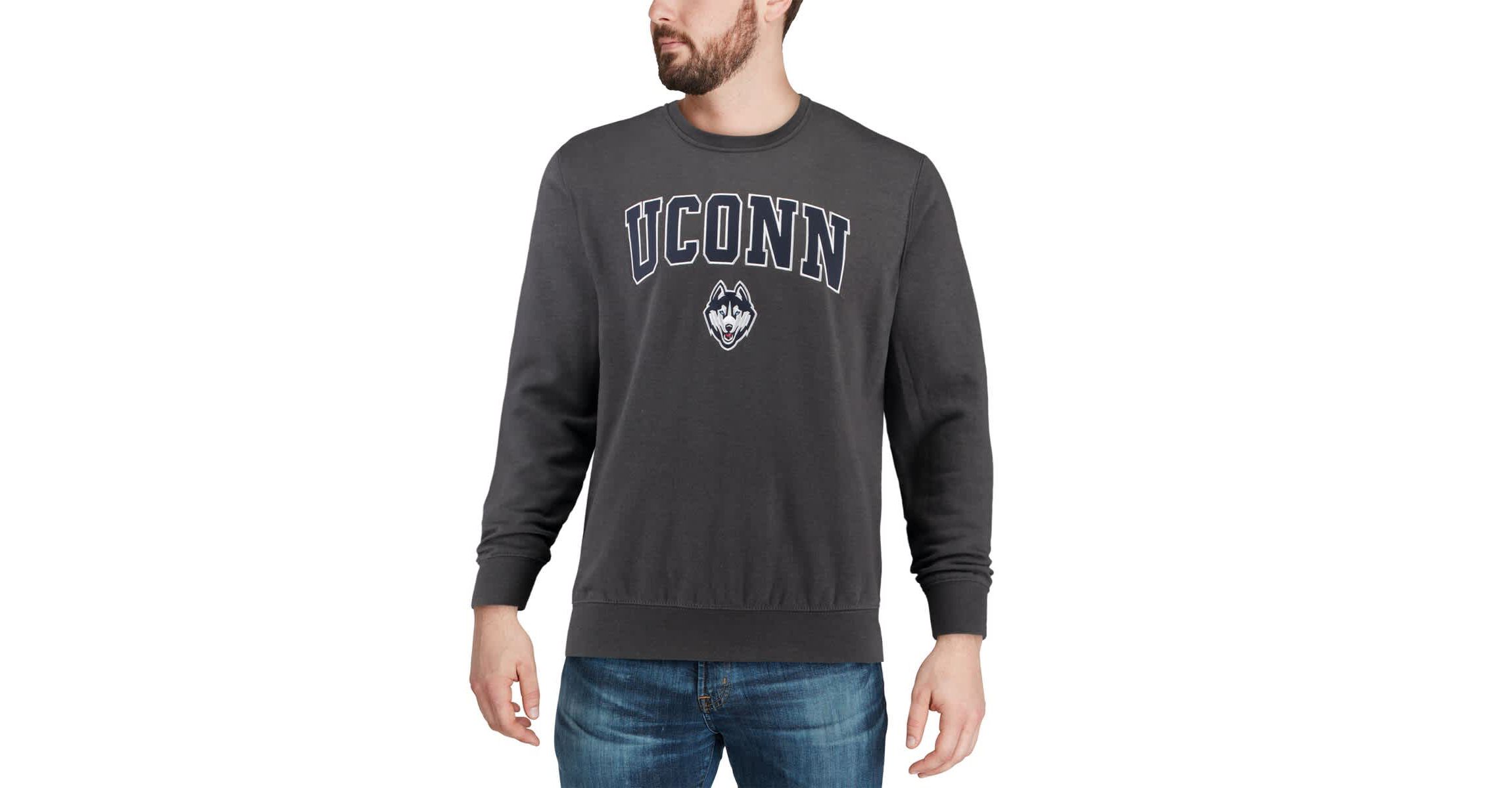 Connecticut Huskies NCAA UConn Huskies Arch & Logo Crew Neck Sweatshirt