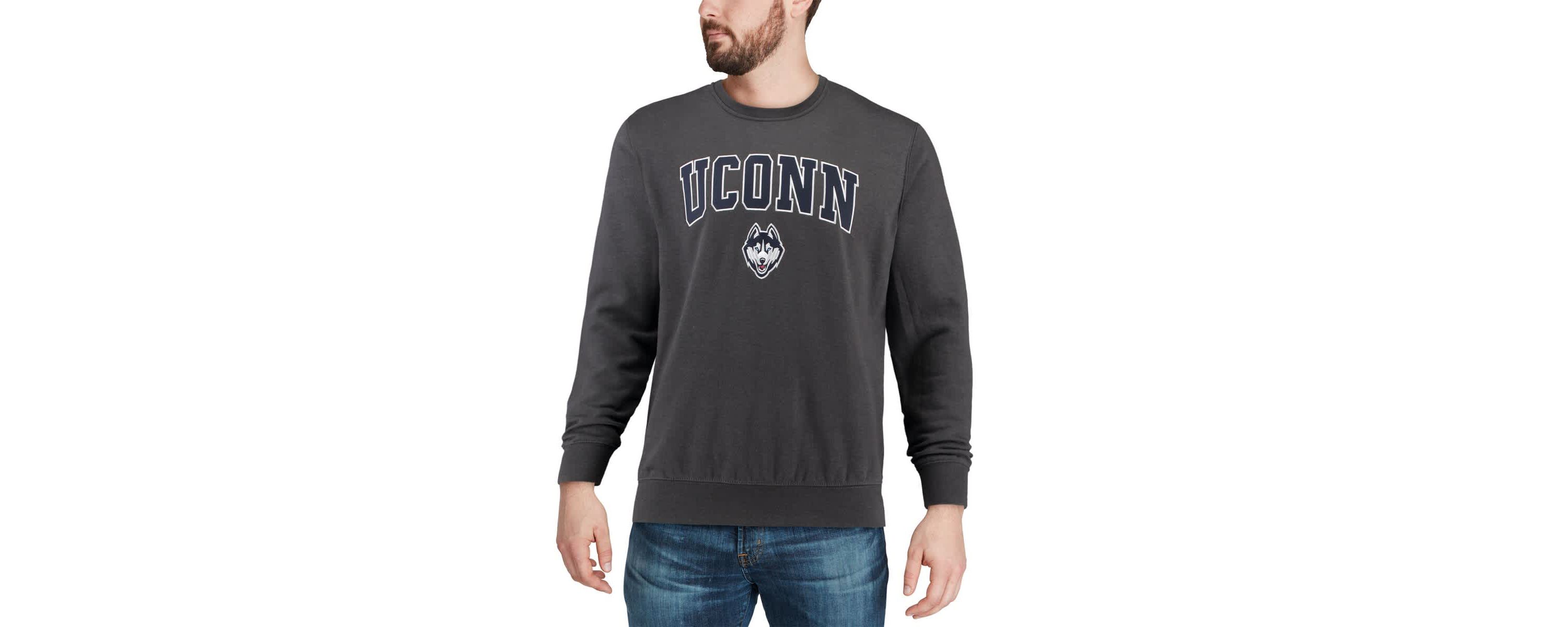 Connecticut Huskies NCAA UConn Huskies Arch & Logo Crew Neck Sweatshirt