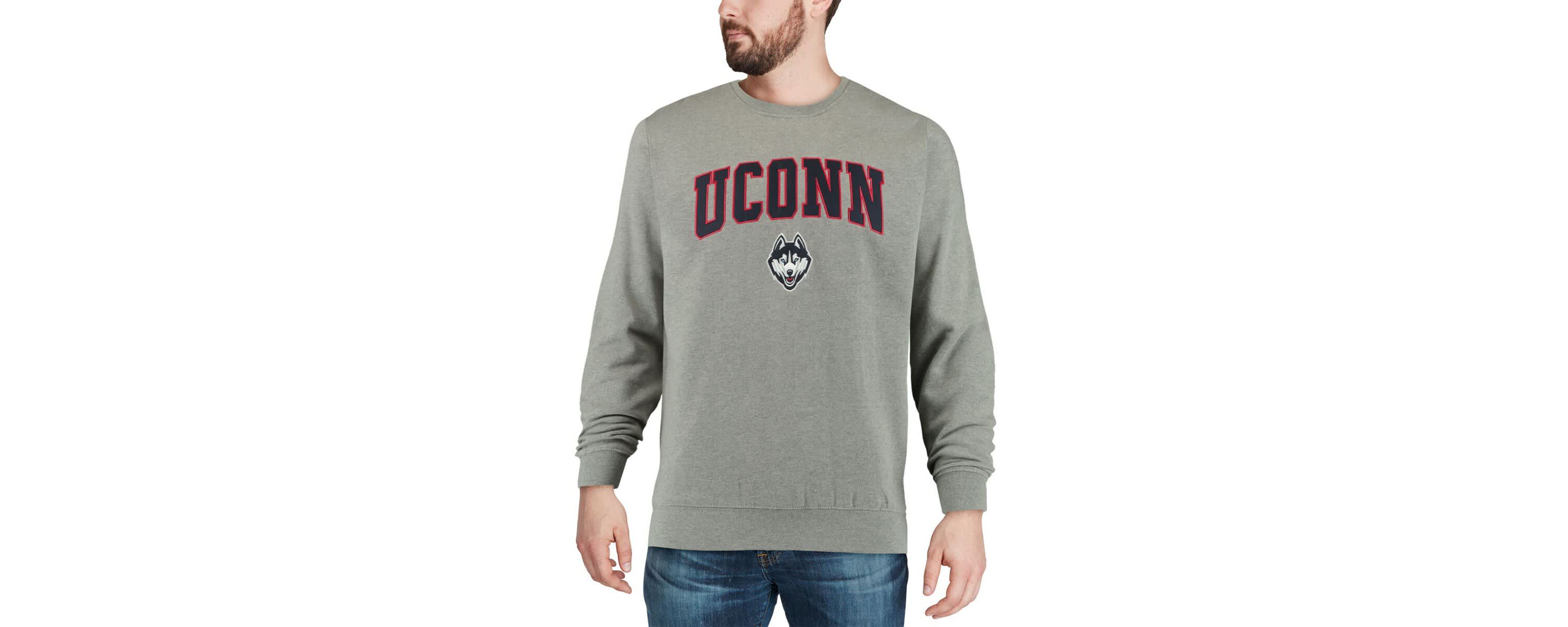 Connecticut Huskies NCAA UConn Huskies Arch & Logo Crew Neck Sweatshirt