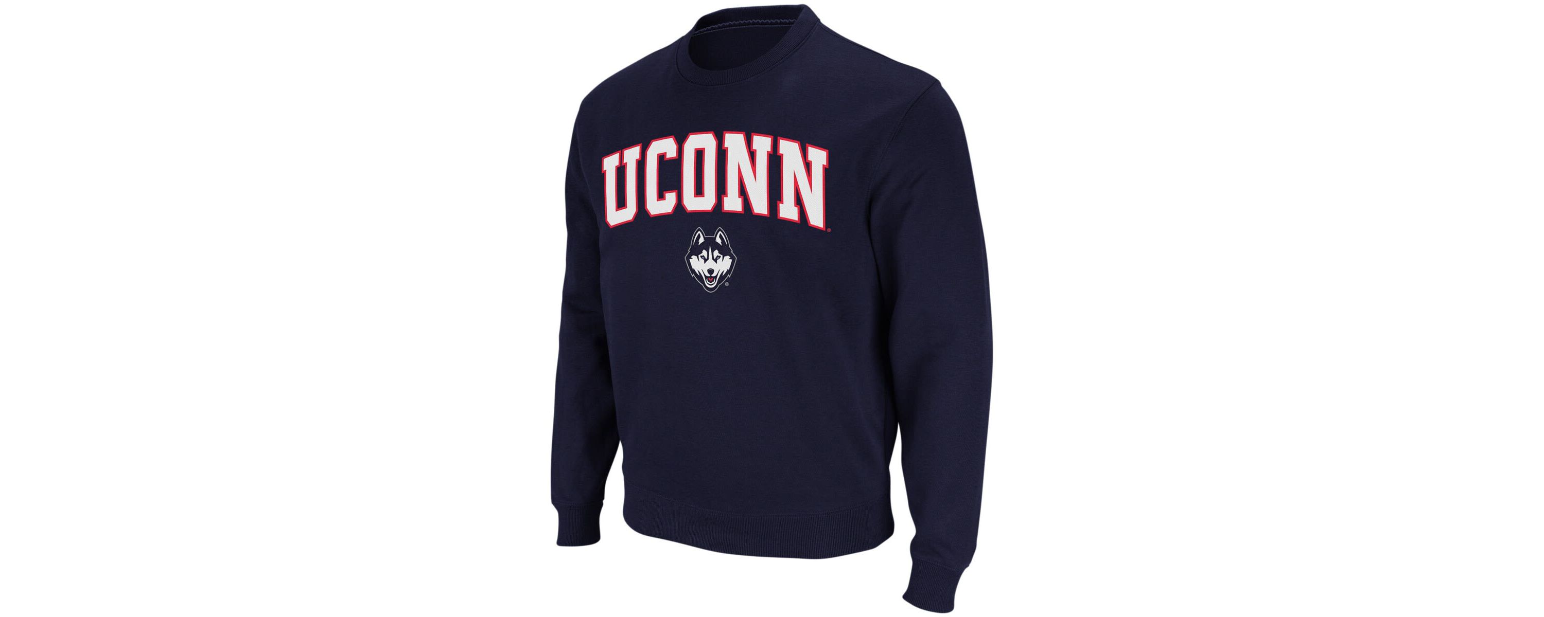 Connecticut Huskies NCAA UConn Huskies Arch & Logo Crew Neck Sweatshirt
