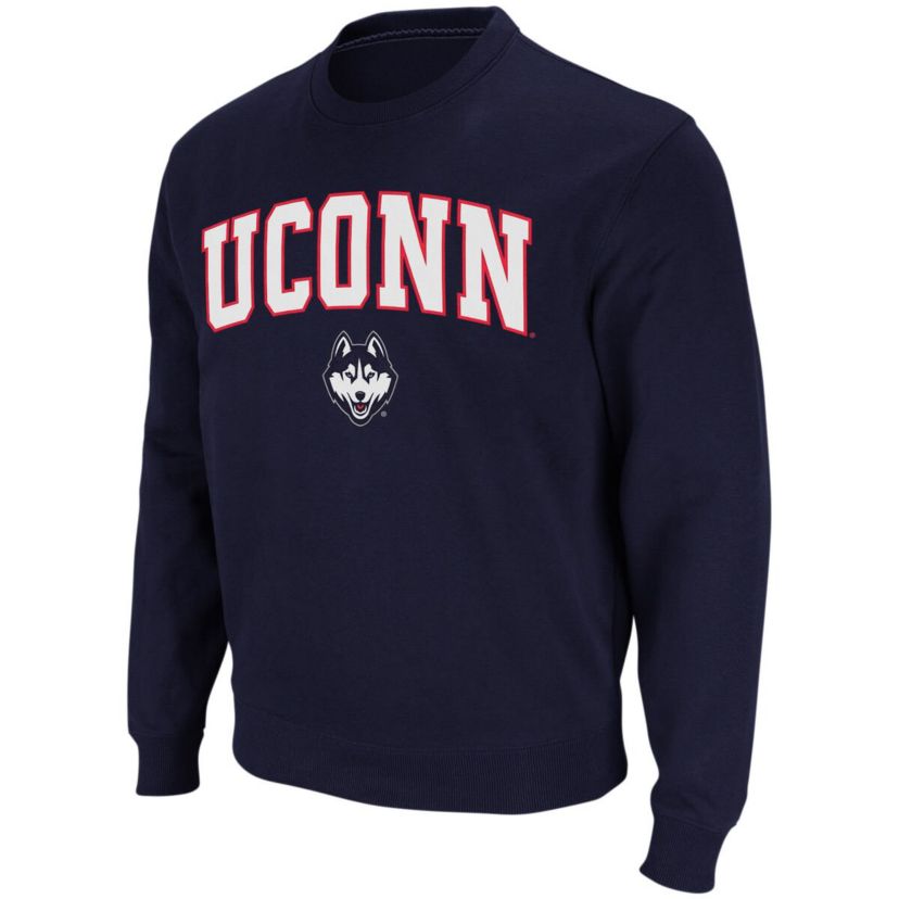Connecticut Huskies NCAA UConn Huskies Arch & Logo Crew Neck Sweatshirt