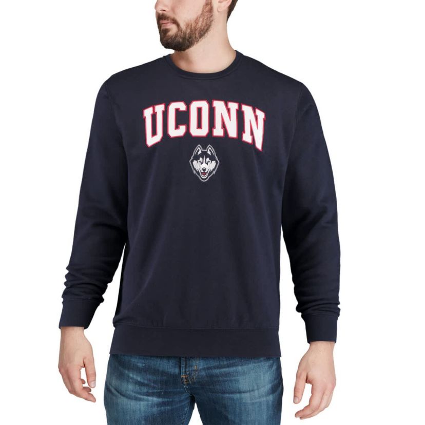 Connecticut Huskies NCAA UConn Huskies Arch & Logo Crew Neck Sweatshirt