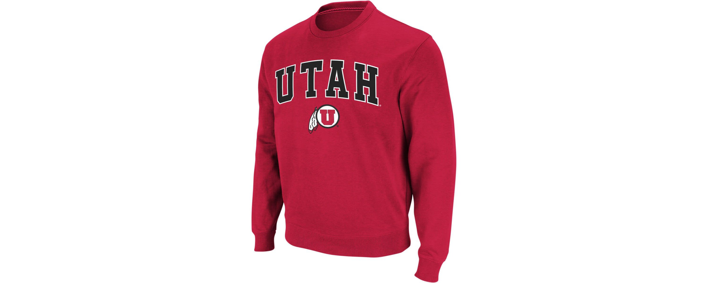 NCAA Utah Utes Arch & Logo Crew Neck Sweatshirt