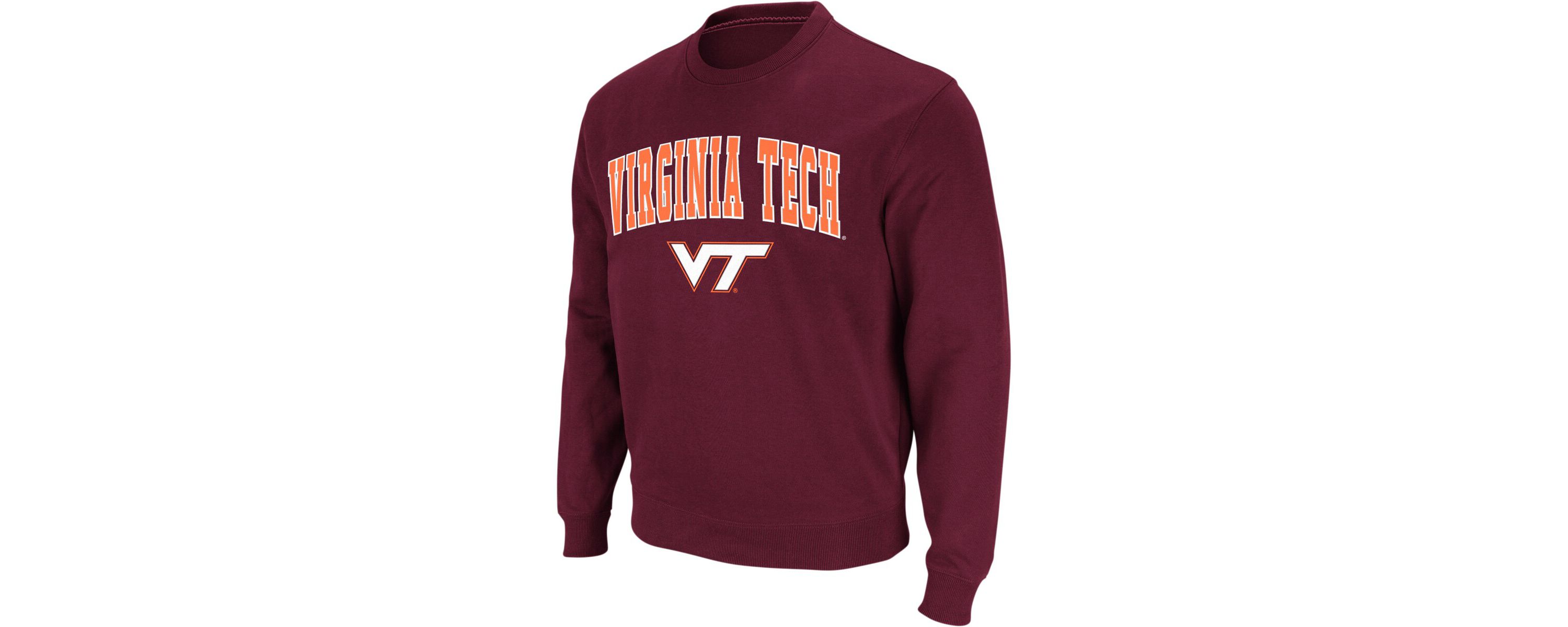 NCAA Virginia Tech Hokies Arch & Logo Crew Neck Sweatshirt