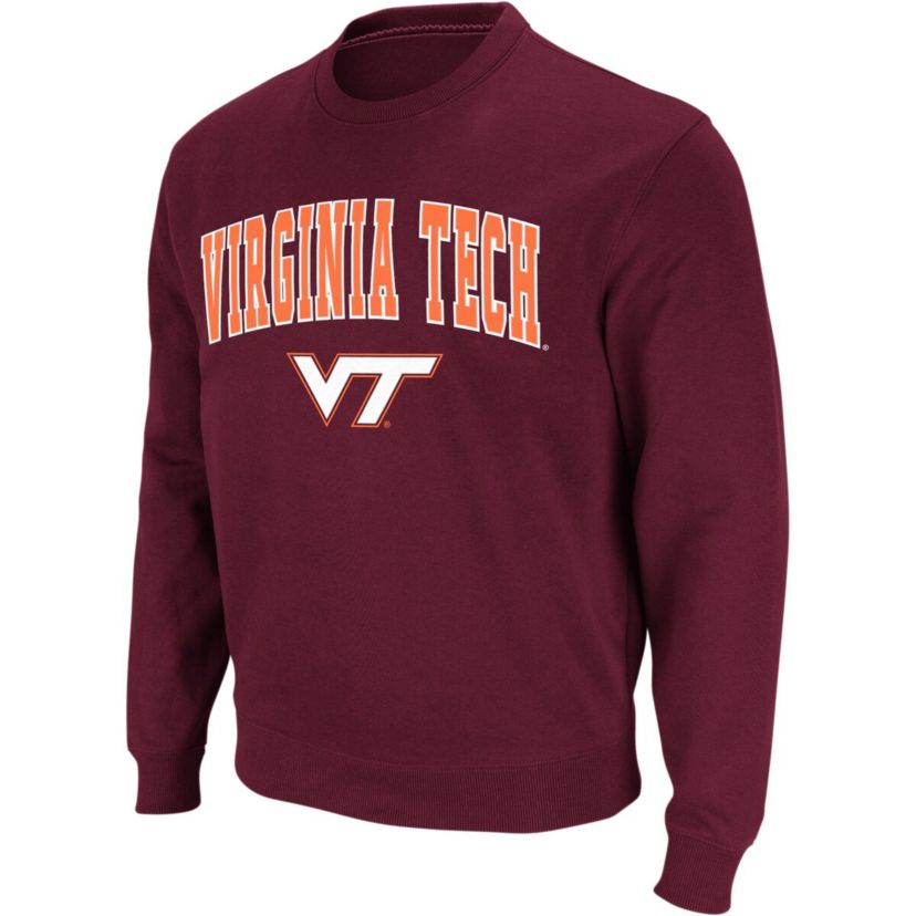 NCAA Virginia Tech Hokies Arch & Logo Crew Neck Sweatshirt