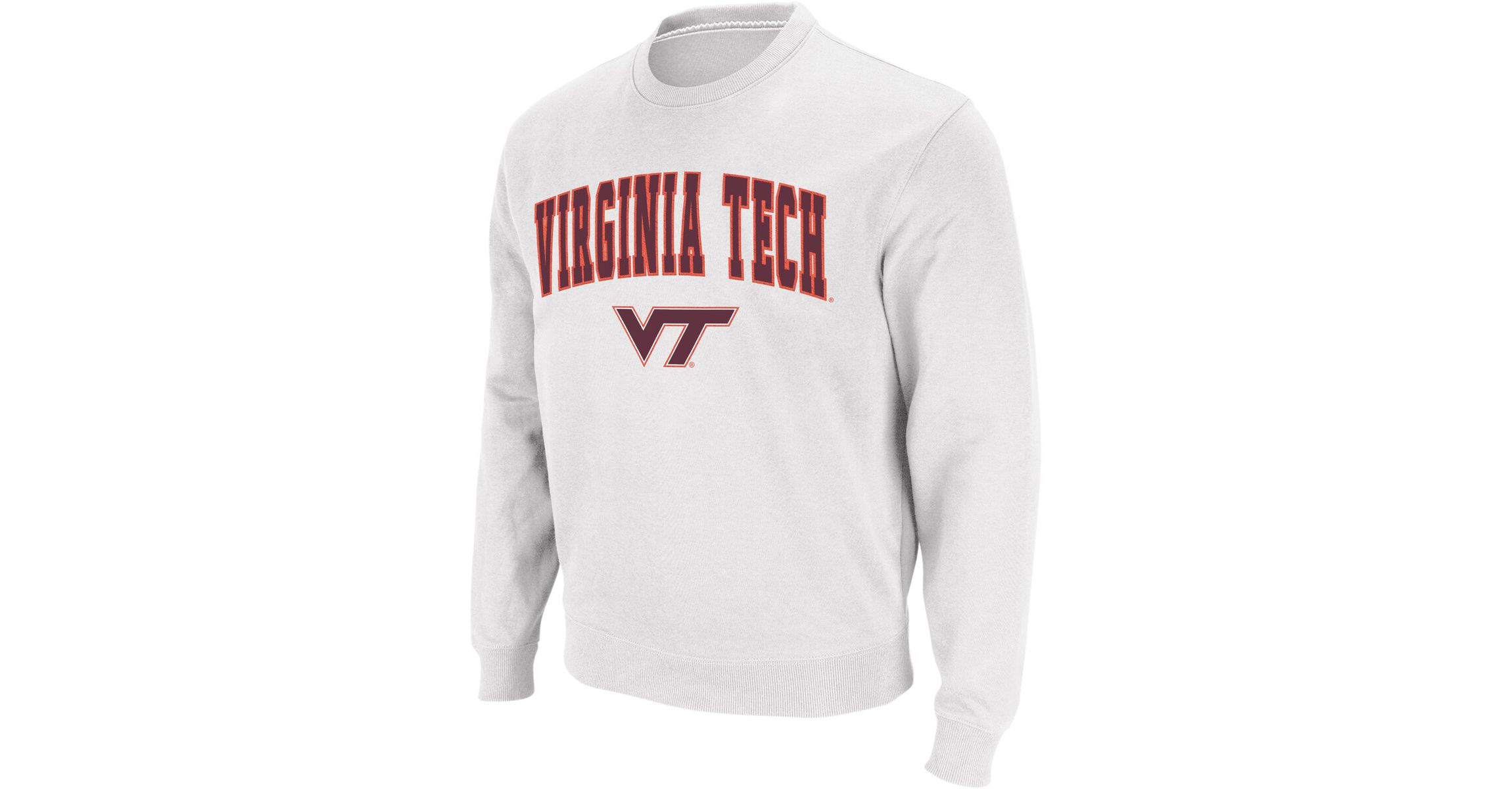 NCAA Virginia Tech Hokies Arch & Logo Crew Neck Sweatshirt