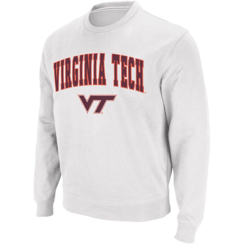 NCAA Virginia Tech Hokies Arch & Logo Crew Neck Sweatshirt
