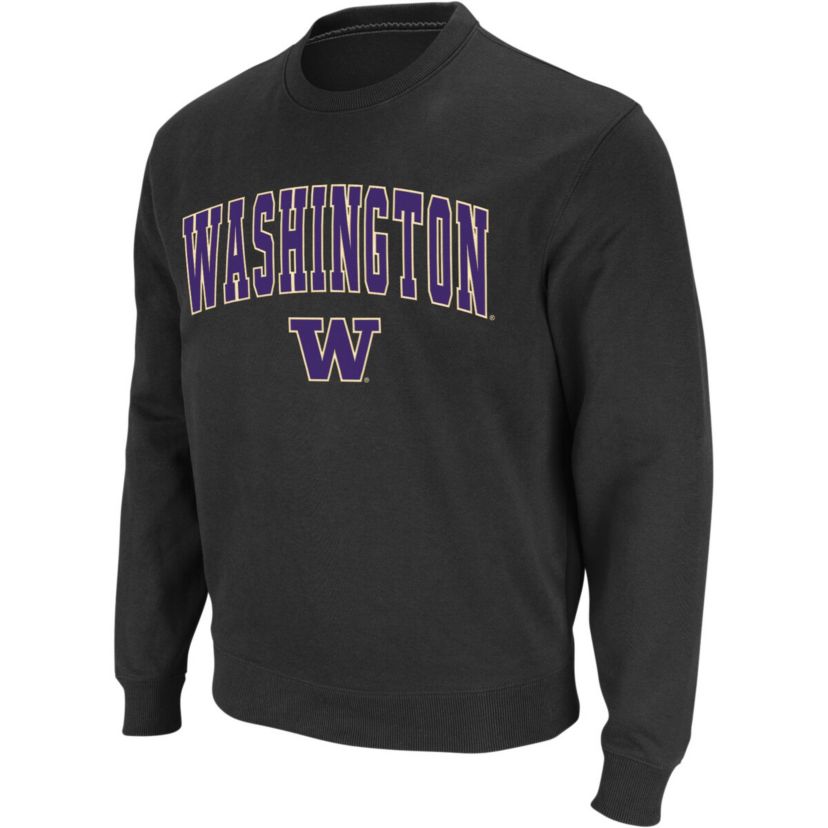 NCAA Washington Huskies Arch & Logo Crew Neck Sweatshirt